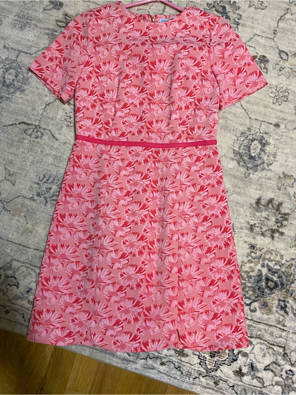Draper James Pink Floral Short-Sleeve A-Line Dress